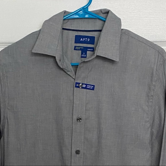 👔2 for $20👔 NWOT - APT 9 Premier Flex Slim Fit - Button Up Dress Shirt - Small - Picture 1 of 6